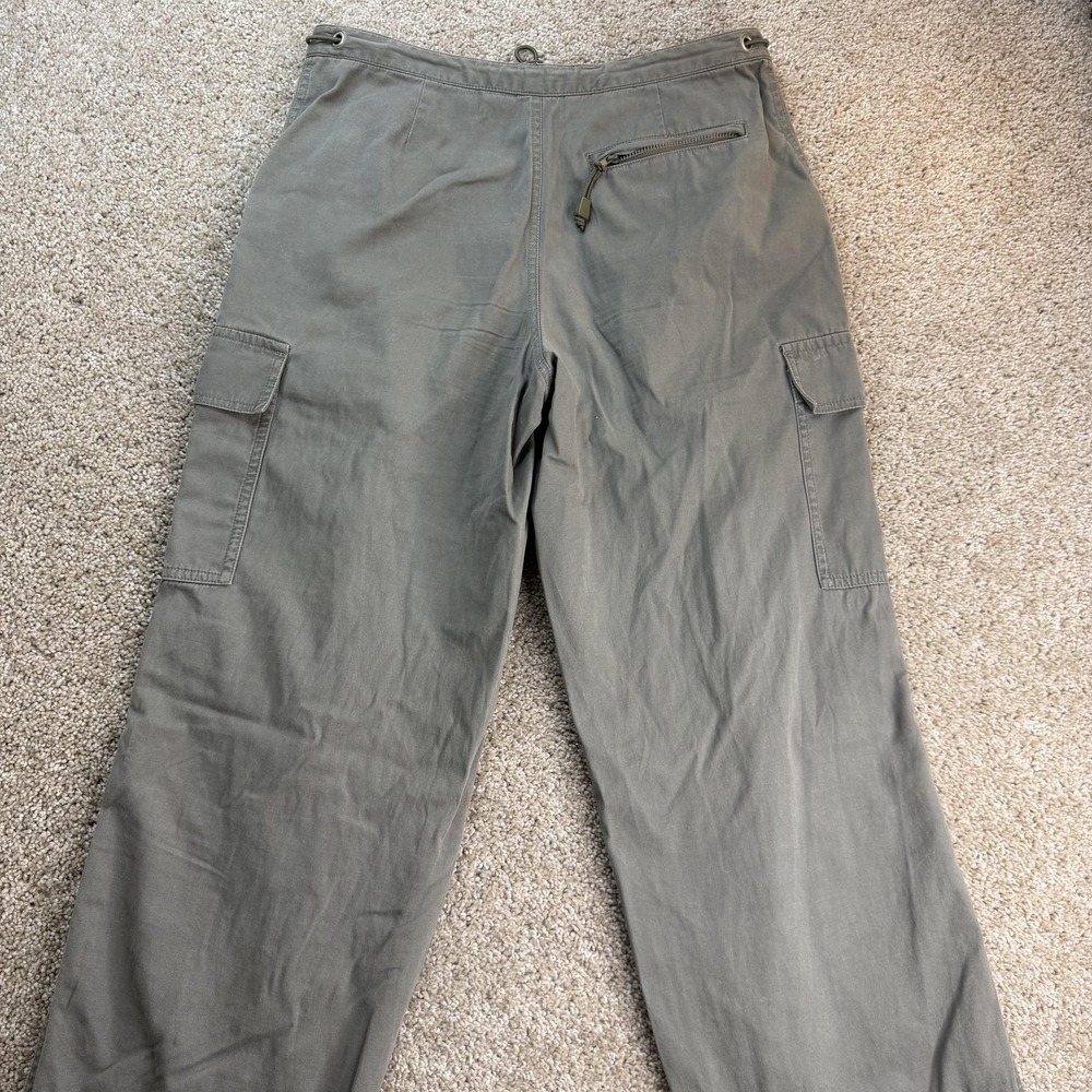 Y2K American Eagle Outfitters Cargo Pants Womens 6 Gray Relaxed Fit Straight Leg - Picture 3 of 10